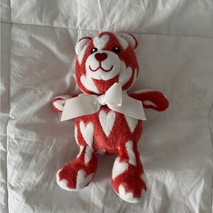 Valentine’s Day Heart Teddy Bear Plush Red & White Collectible